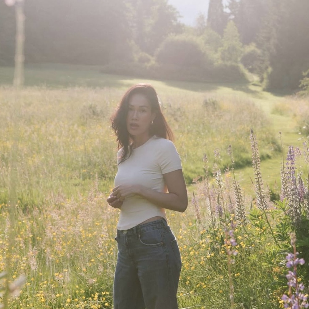 Bohème classic ribbed t shirt, small, cream, beige